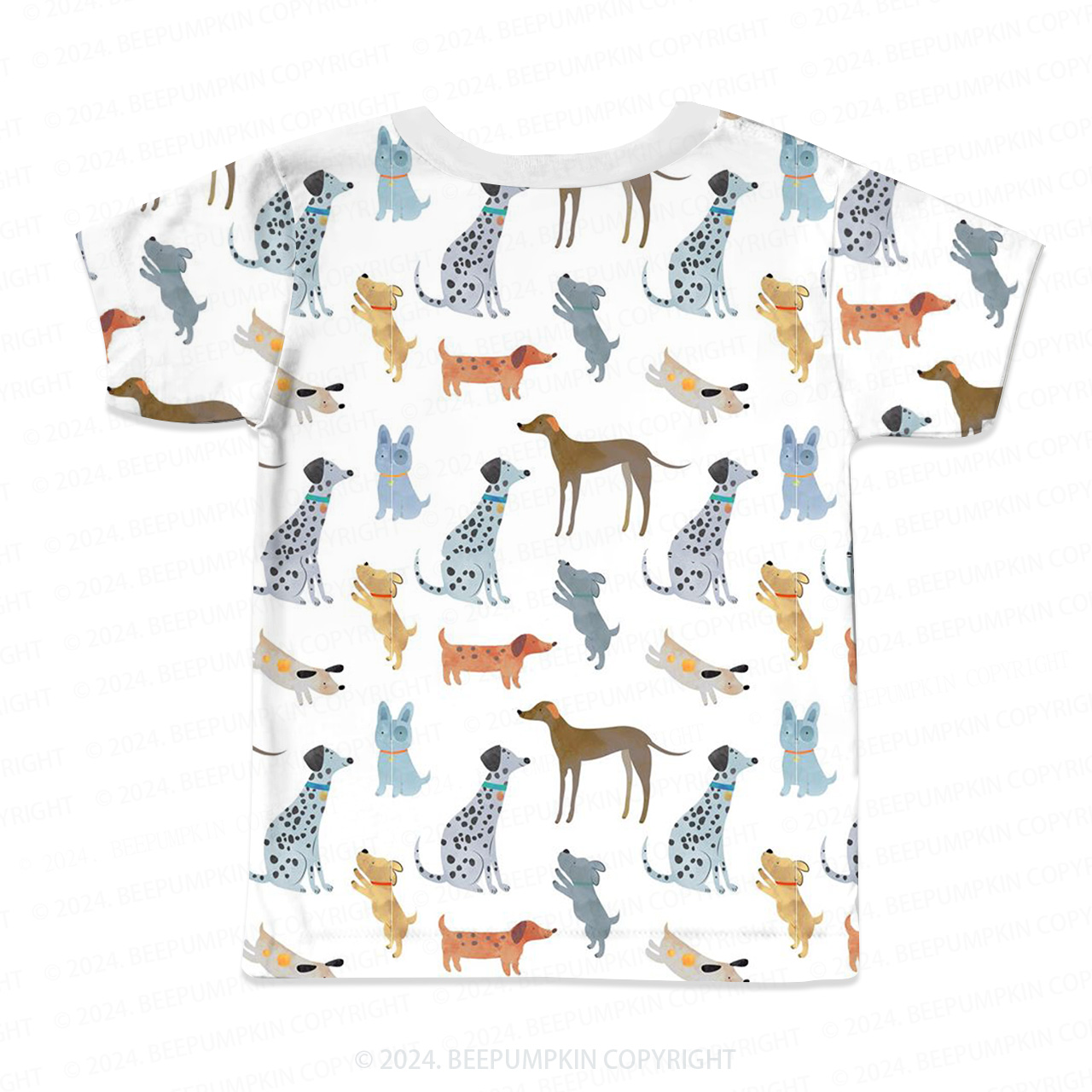 Curious Dog And Cat All Over Print Kids Tees