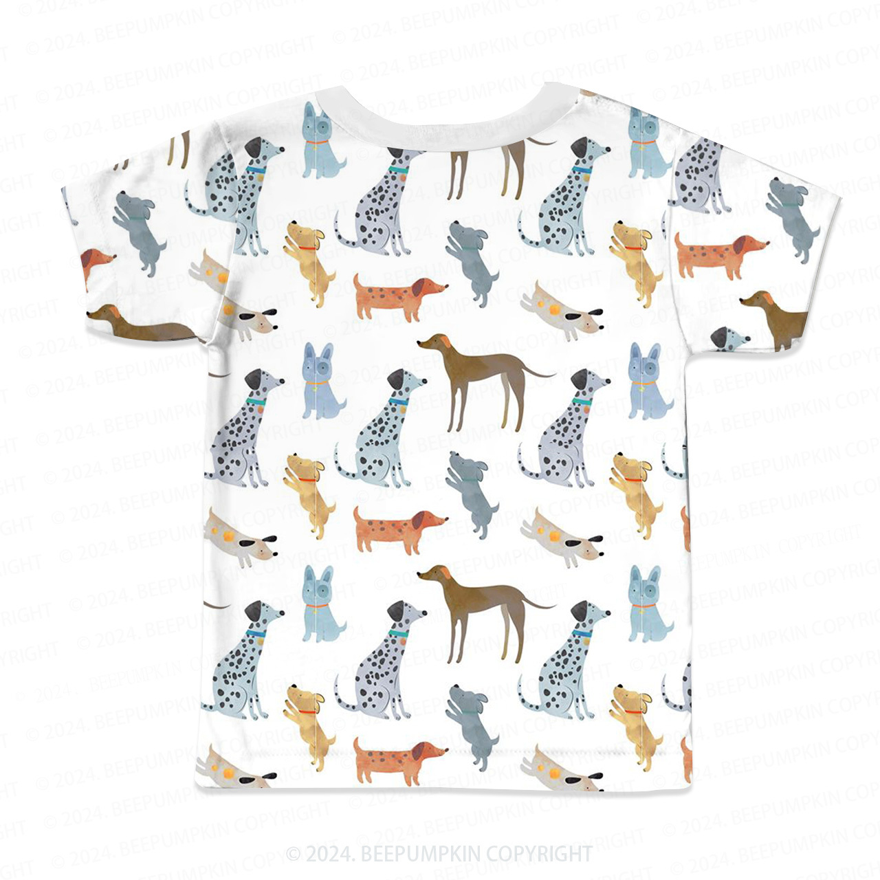 Curious Dog And Cat All Over Print Kids Tees