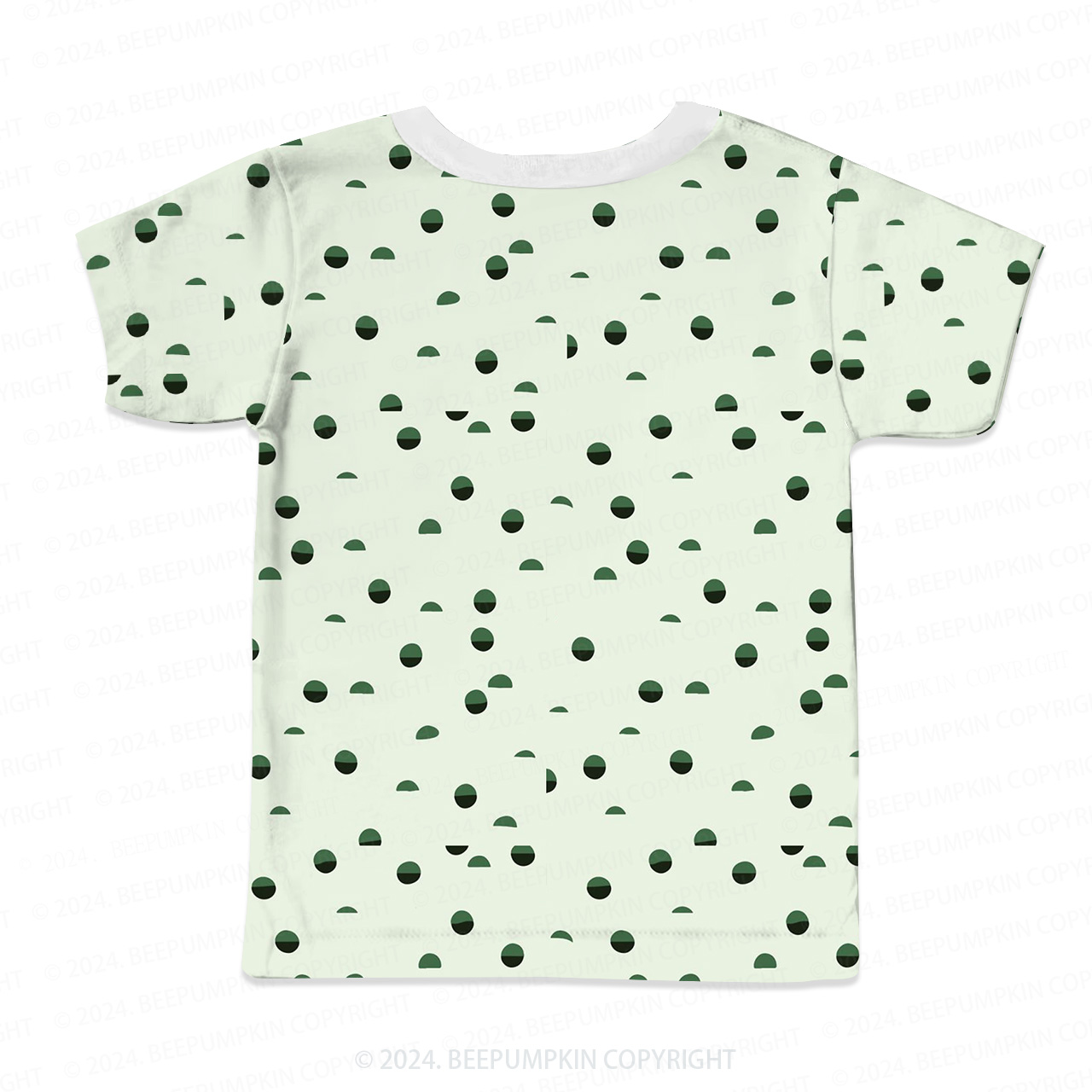 Green Polka Dots All Over Print Kids Tees