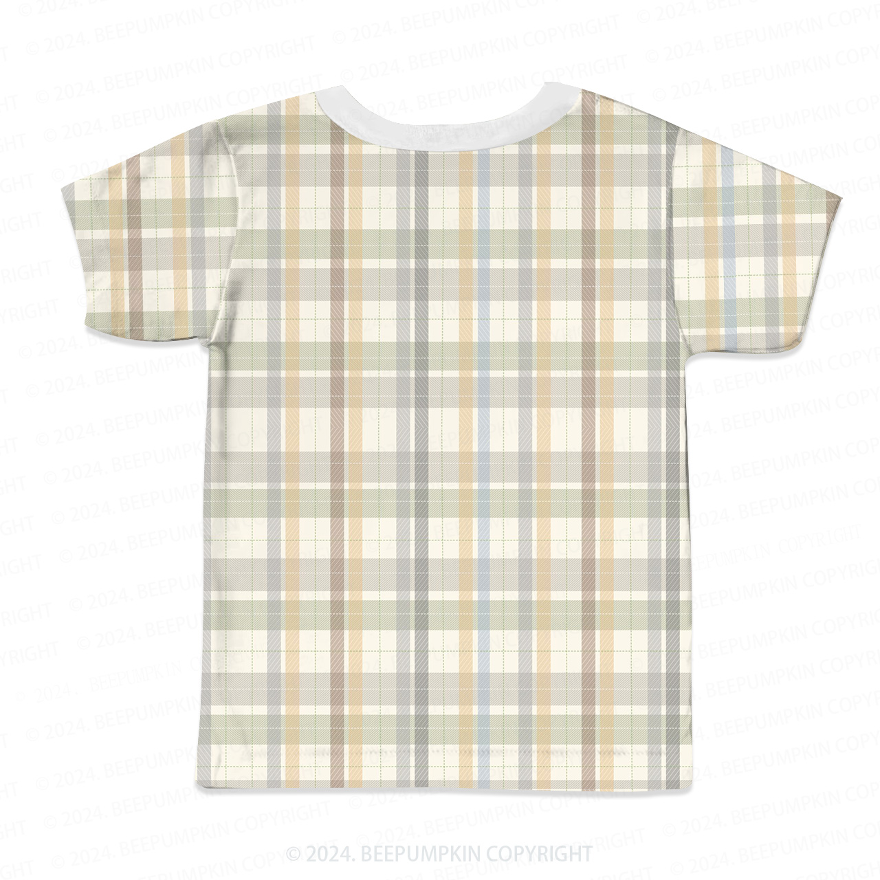 Vintage Plaid All Over Print Kids Tees