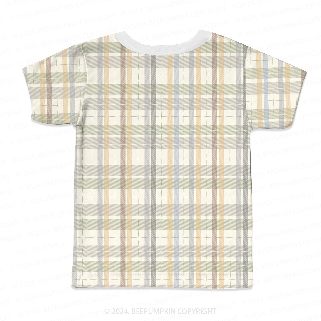Vintage Plaid All Over Print Kids Tees