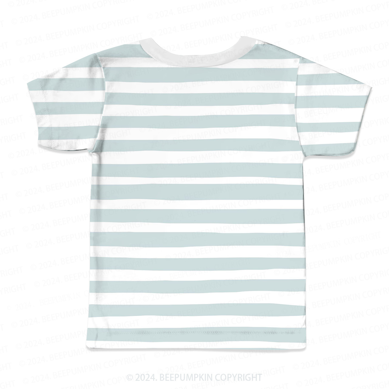 Light Blue Irregular Lines All Over Print Kids Tees