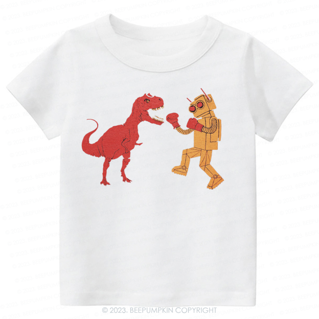 Kids Dinosaur Vs Robot Kids Shirt