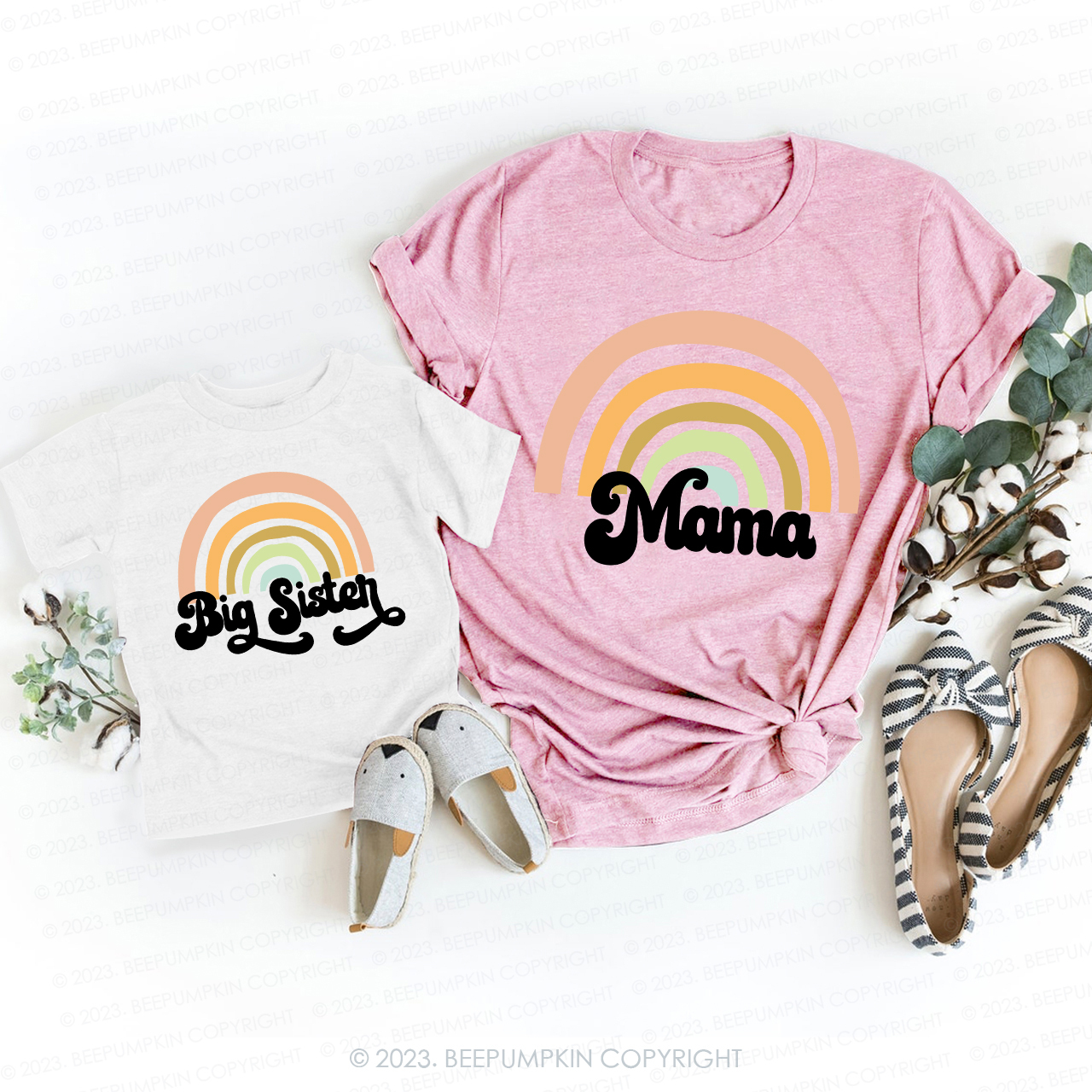 Personalized Matching Mama and Rainbow Baby Bodysuit & Shirts