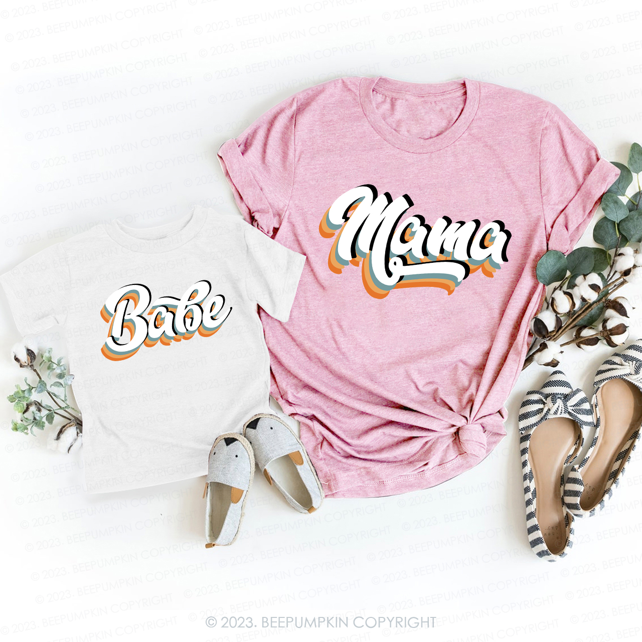 Personalized Matching Mama and Babe Bodysuit & Shirts