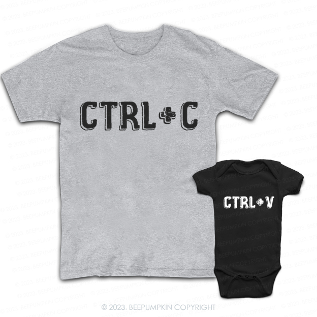 Ctrl+c And Ctrl+v Dad & Me Matching T-Shirts