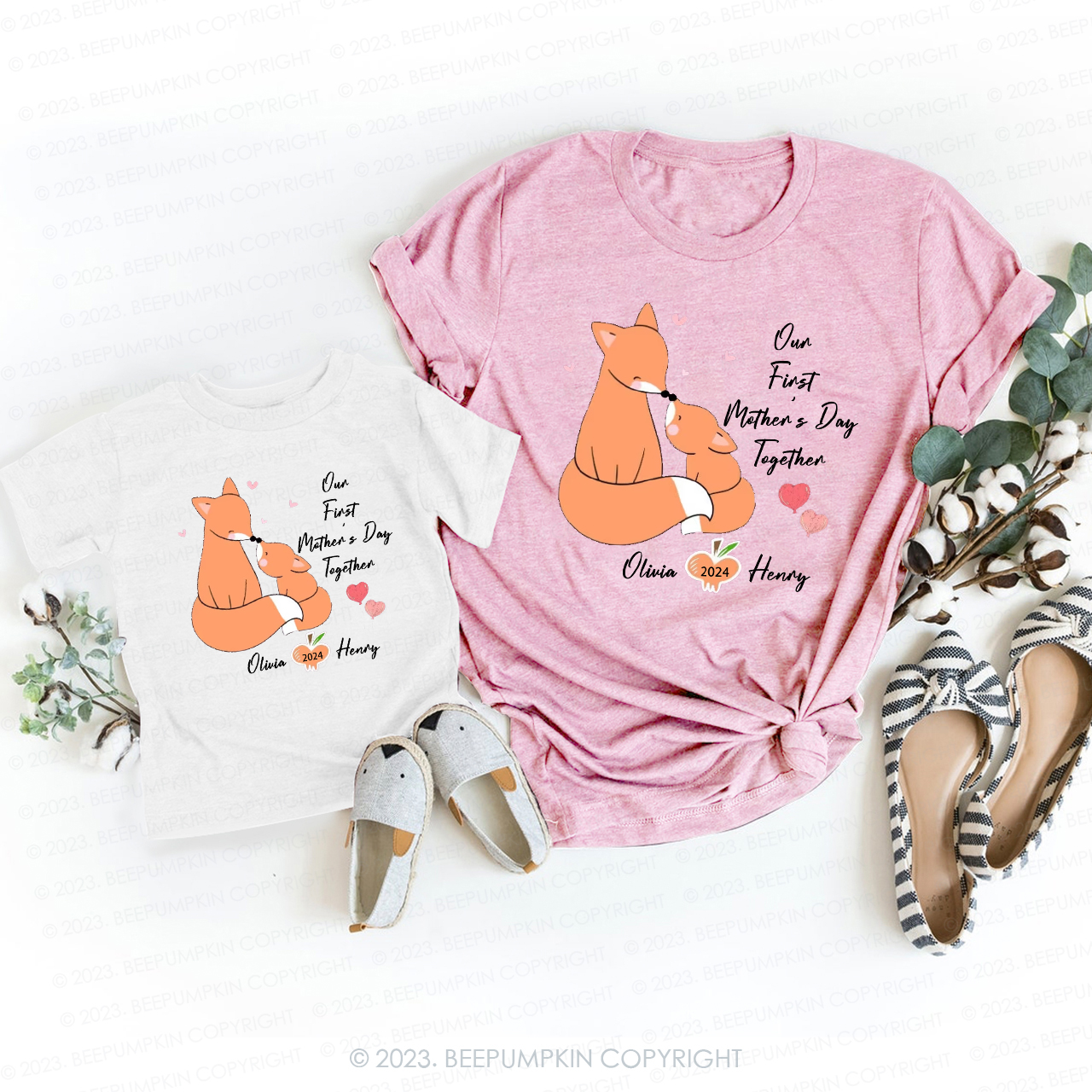 Squirrel First Mother's Day T-Shirts For Mom&Me