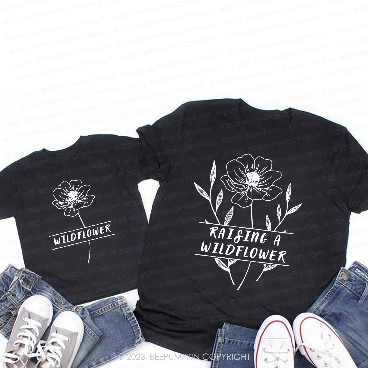 Raising A Wildflower And Wildflower T-Shirts For Mom&Me