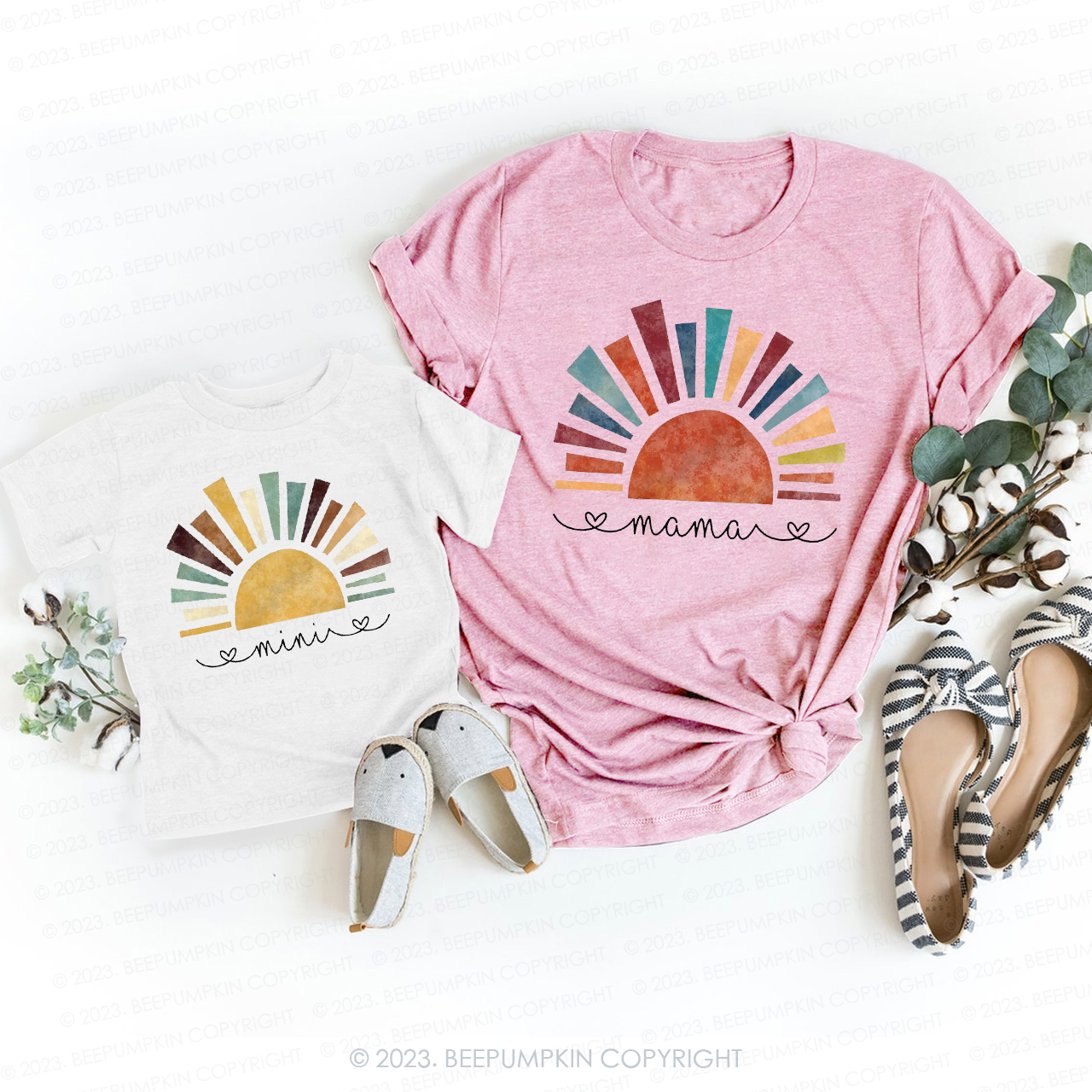 Boho Style Elegant Chic T-Shirts For Mom&Me