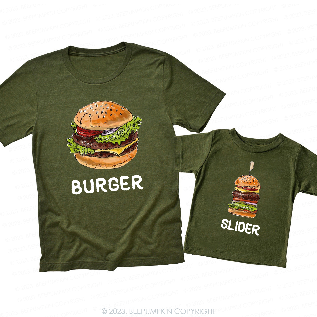 Burger And Slider Dad & Me Matching T-Shirts
