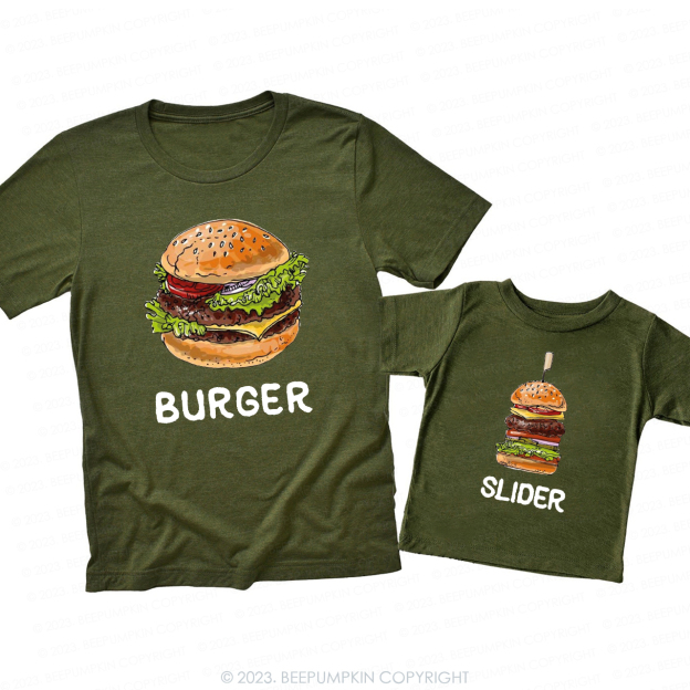 Burger And Slider Dad & Me Matching T-Shirts