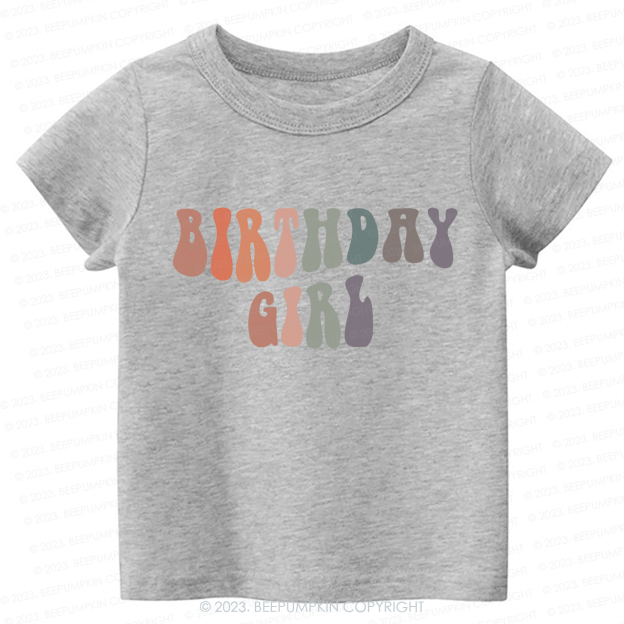 Birthday Girl  Cute Retro Kids Shirt