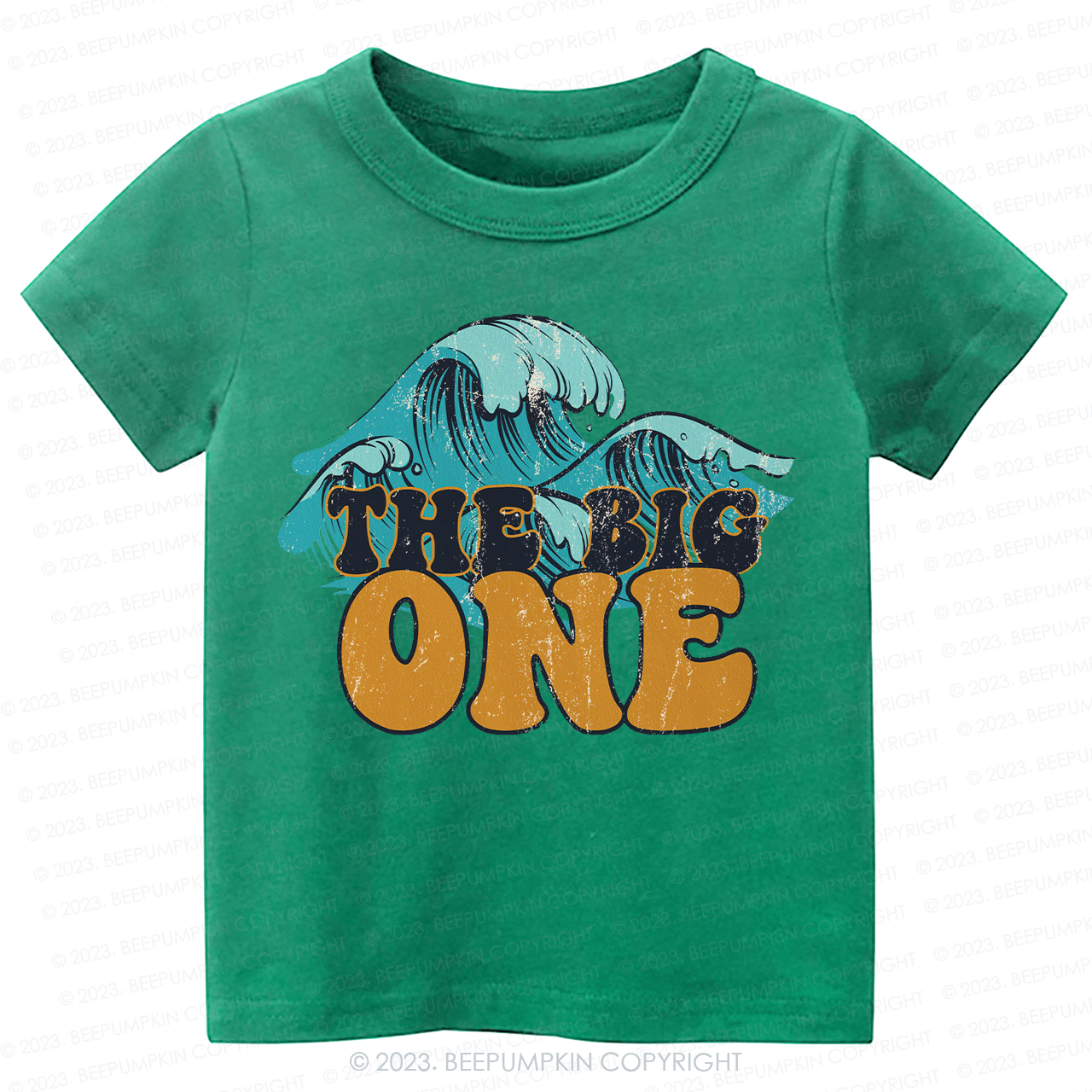 The Big One Retro Wave Birthday Kids Shirt