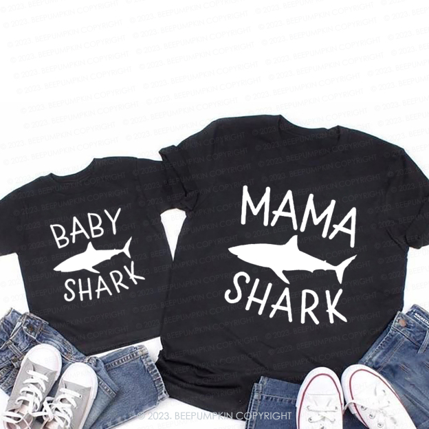 Mama Shark Baby Shark T-Shirts For Mom&Me