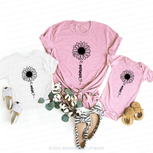 Sunflower Mama Mini T-Shirts For Mom&Me