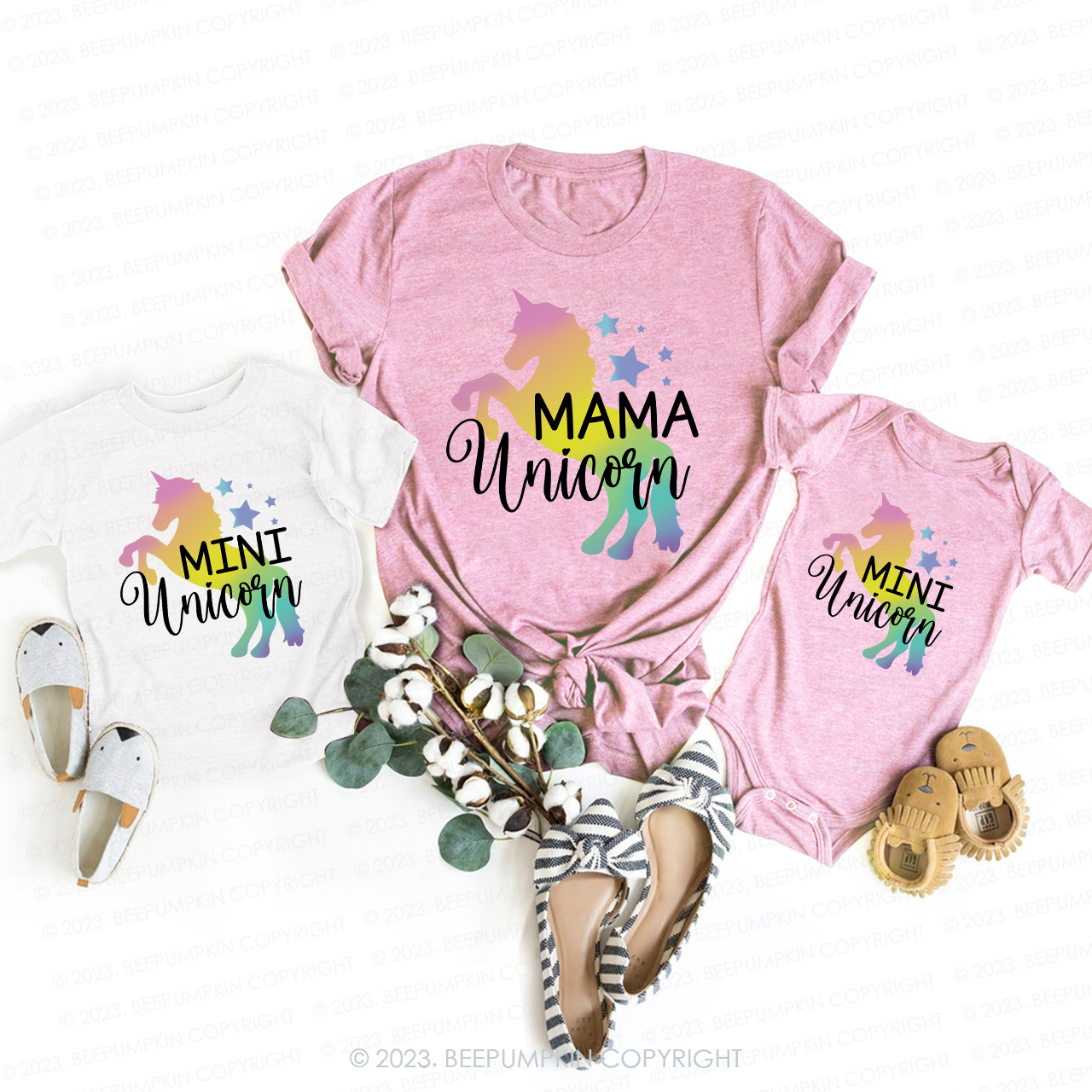 Mini Mama Unicorn T-Shirts For Mom&Me