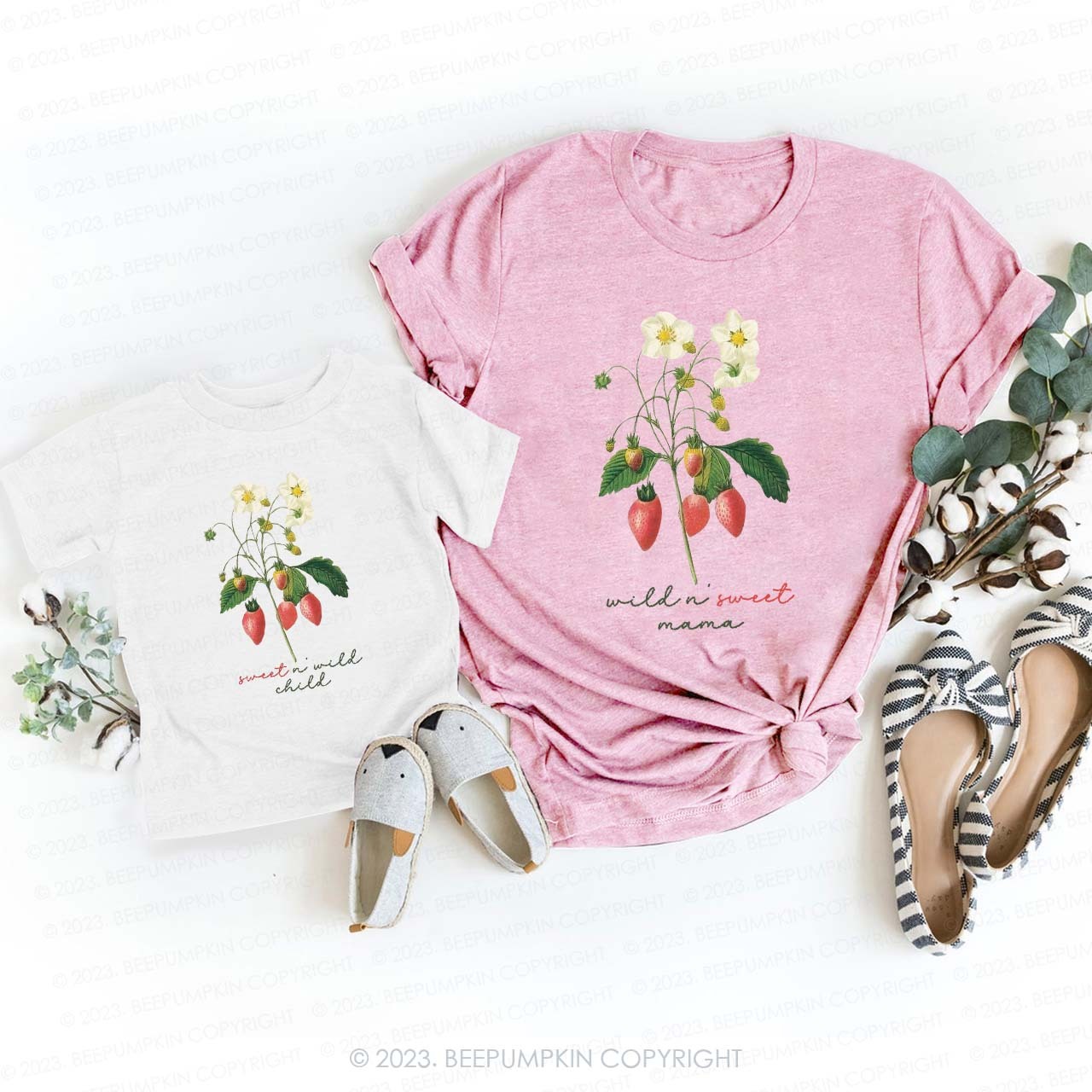 Strawberry Sweet N Wild T-Shirts For Mom&Me