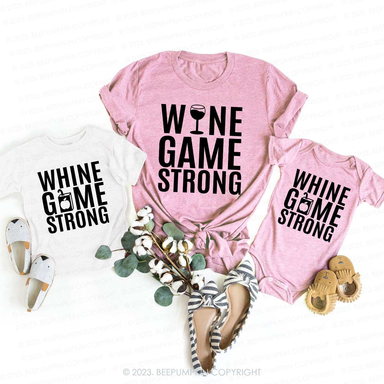 While Game Strong T-Shirts For Mom&Me