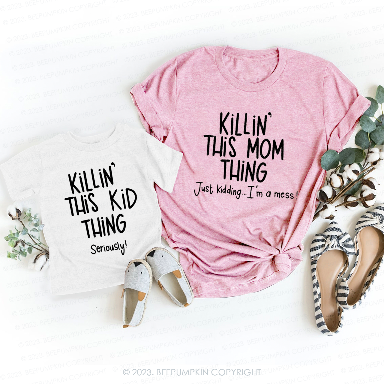 Killin' This Mom Thing T-Shirts For Mom&Me