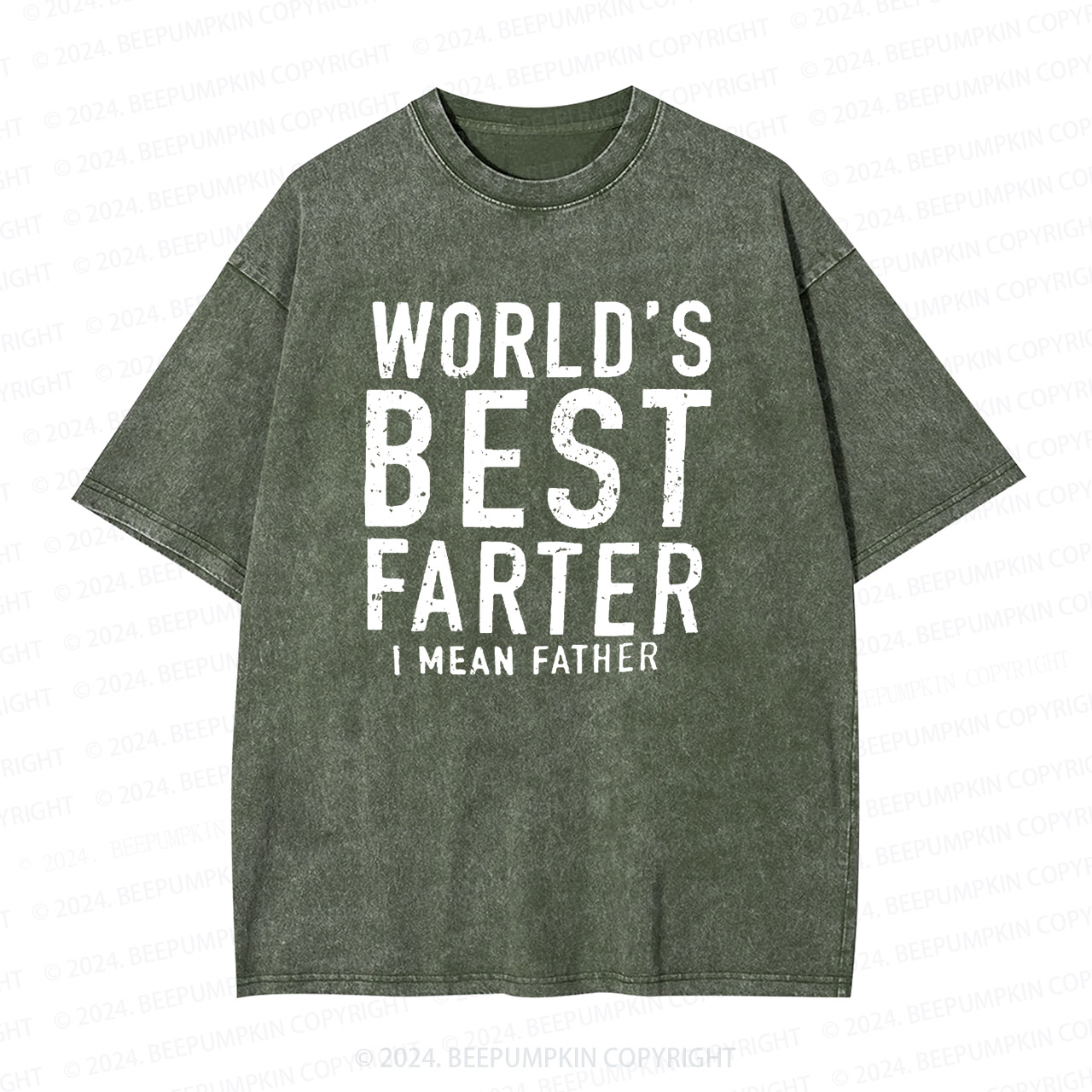 World's Best Farter I Mean Father Dad Washed T-Shirts 