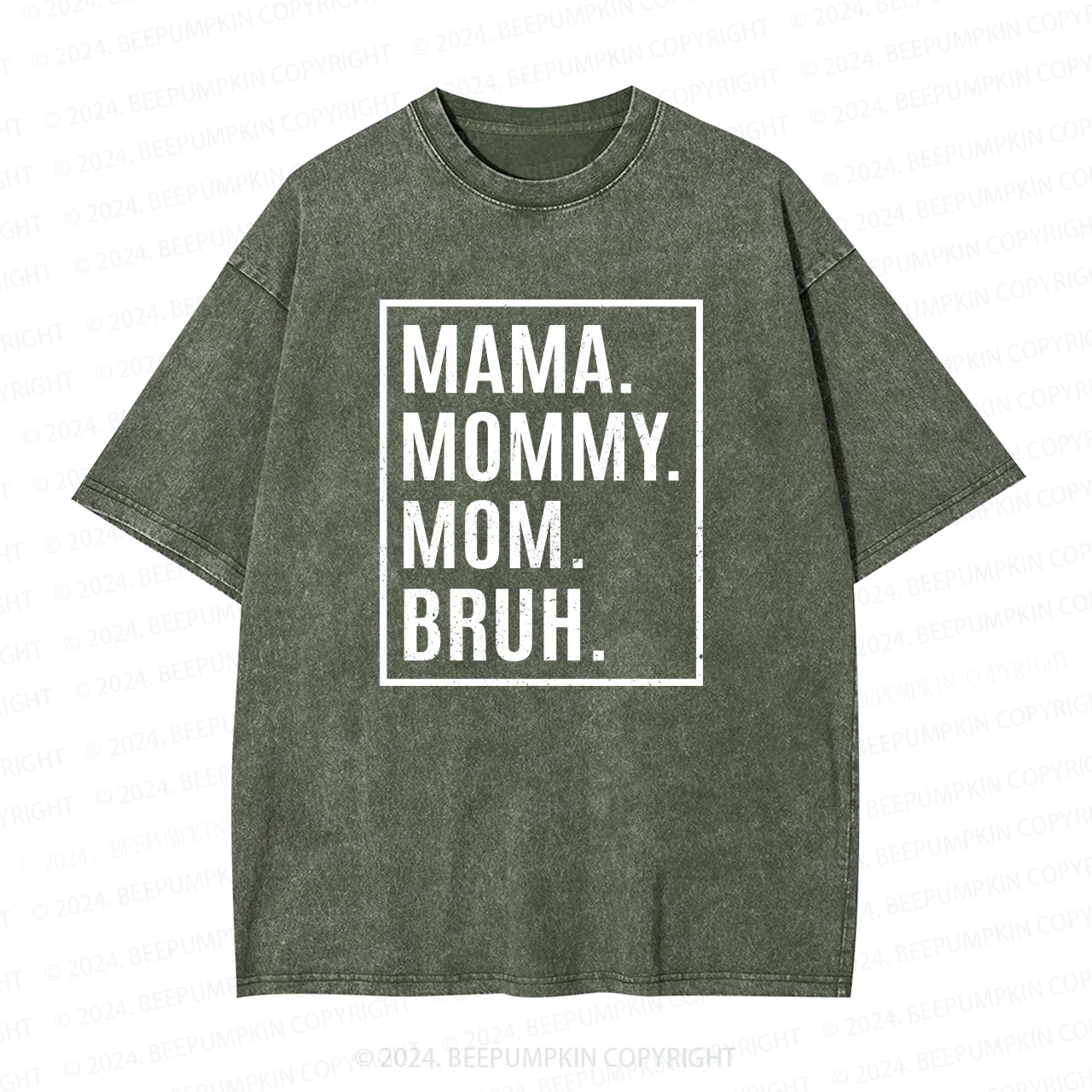 Mama Mommy Mom Bruh-Gift Mama Washed T-Shirts 