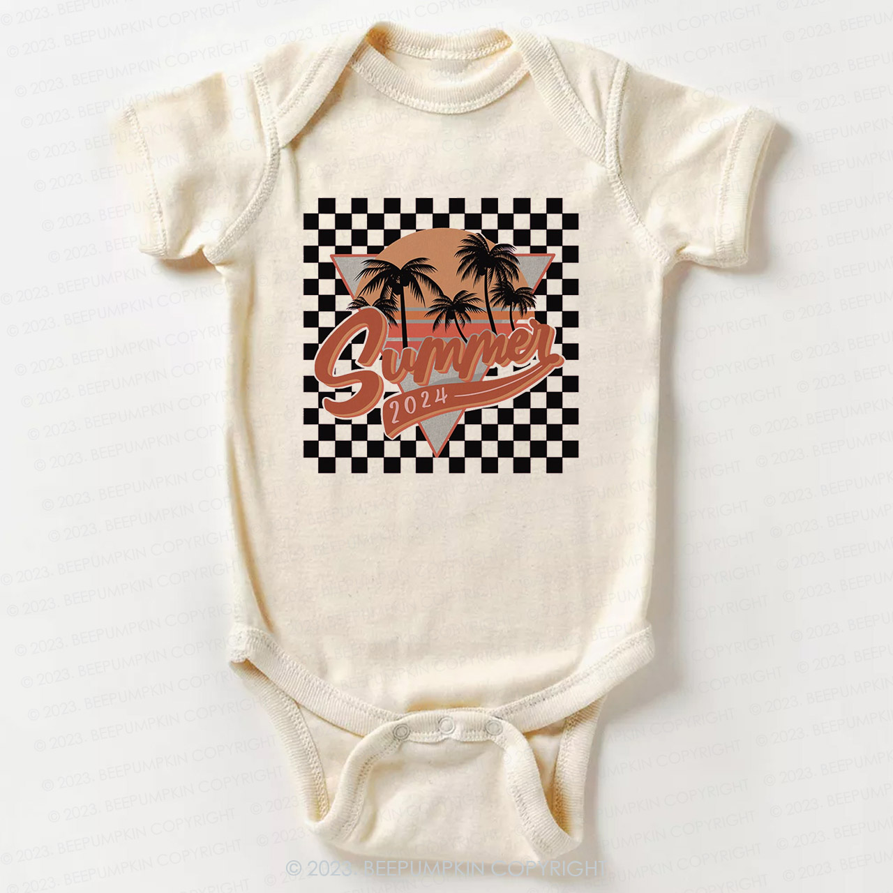 Retro Summer 2024 Natural Bodysuit For Baby