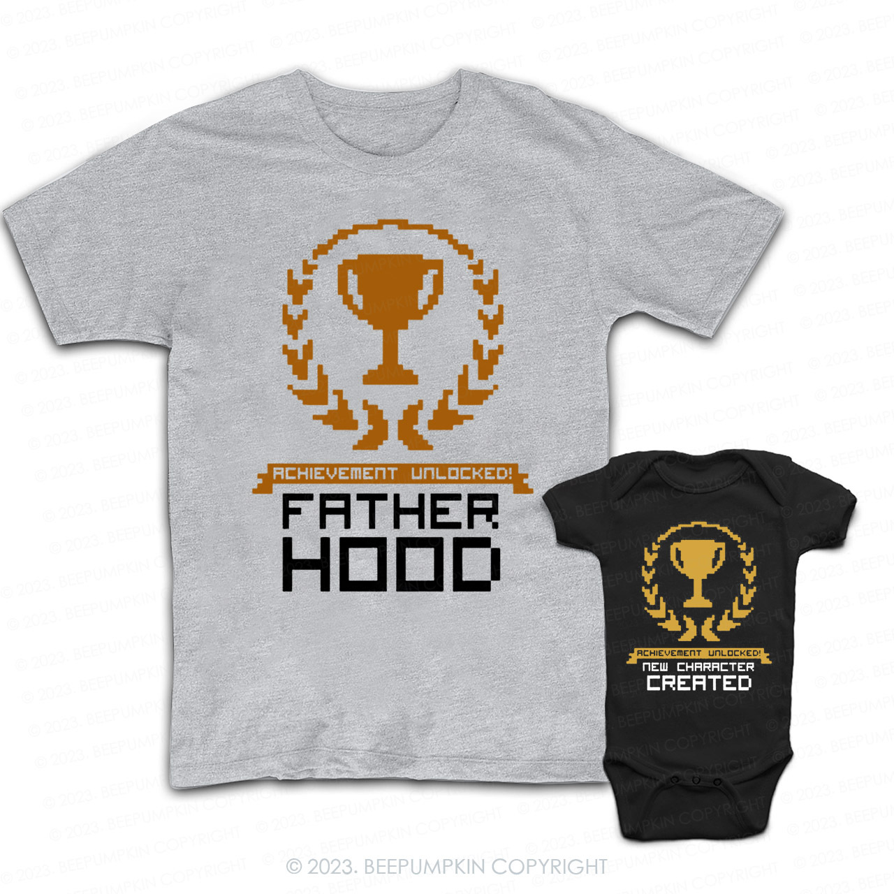 Achievement Unlocked Daddy And Me Matching Shirt