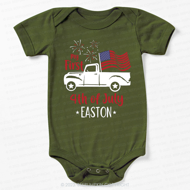 Personalized Baby's First 4th Of July Bodysuit For Baby