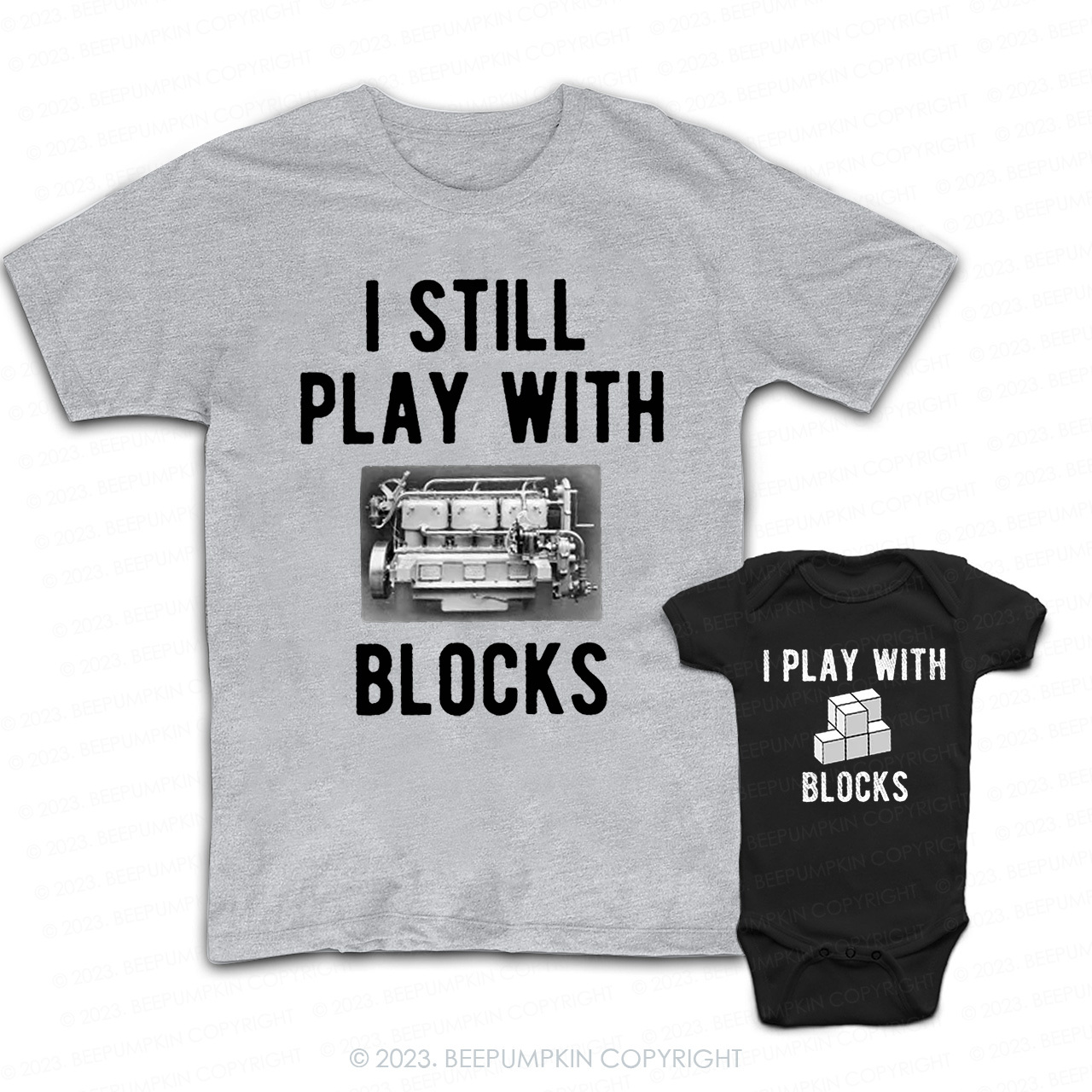 I Still Play With Blocks Daddy And Me Matching Shirt