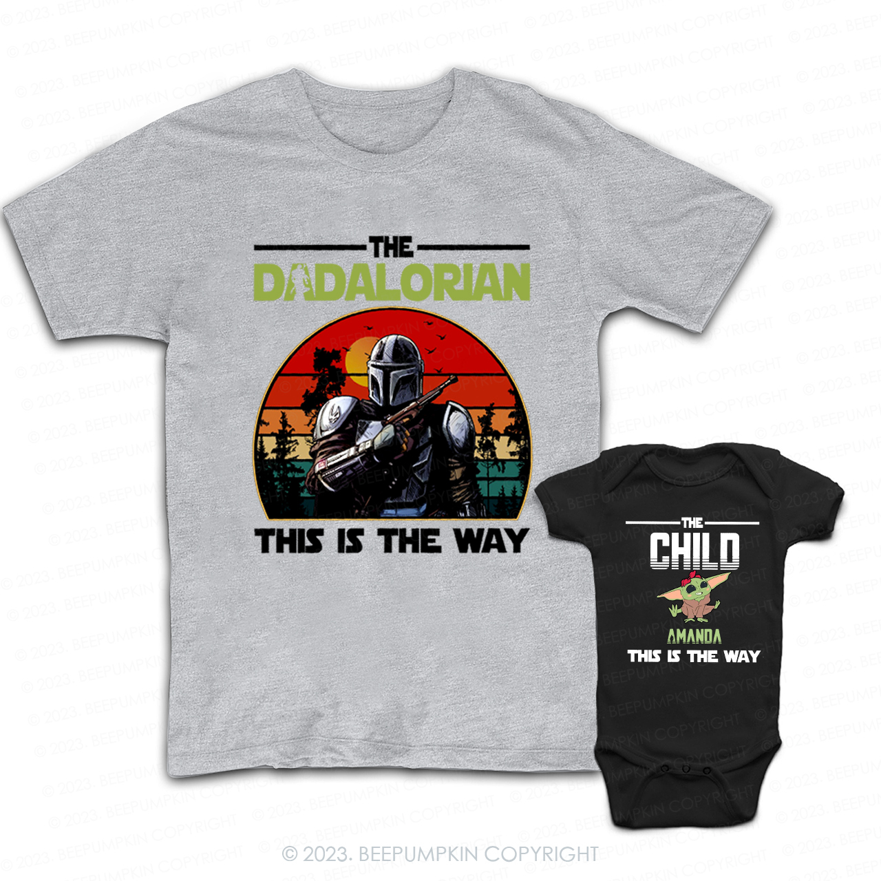 Personalized Cute Elf Daddy And Me Matching Shirt