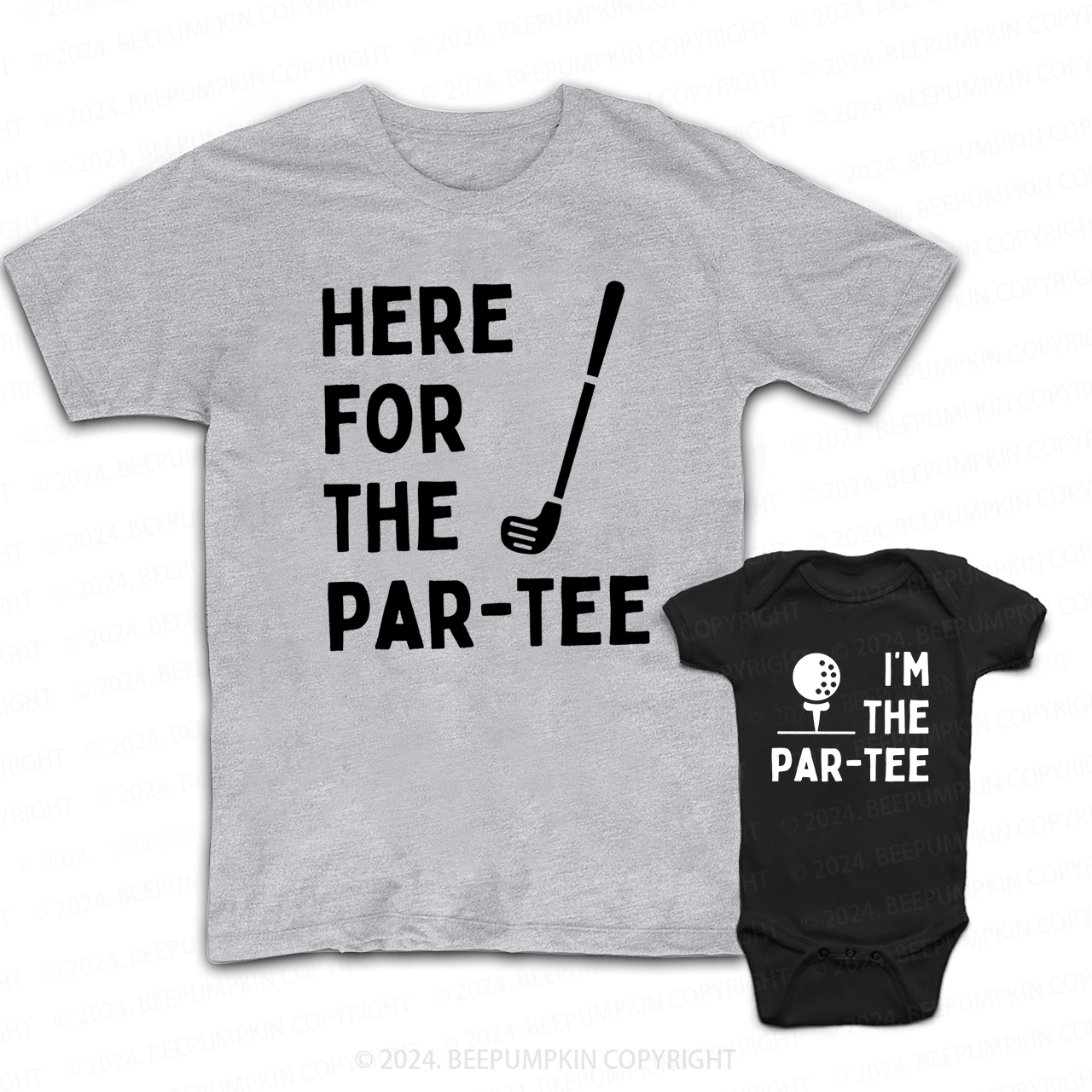 Here For The Par-Tee  Daddy And Me Matching Shirt