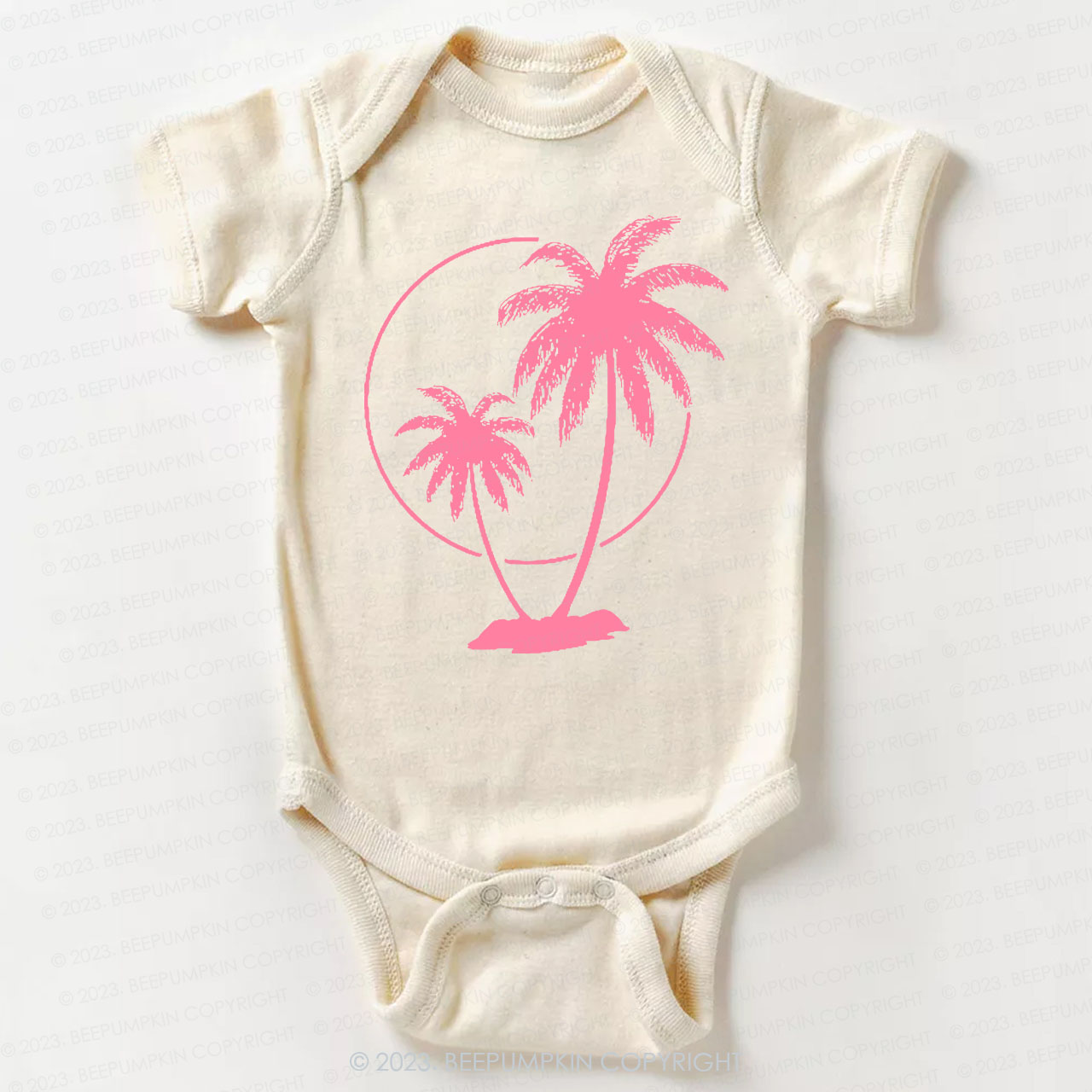 Palm Trees With Sun Bodysuit For Baby 
