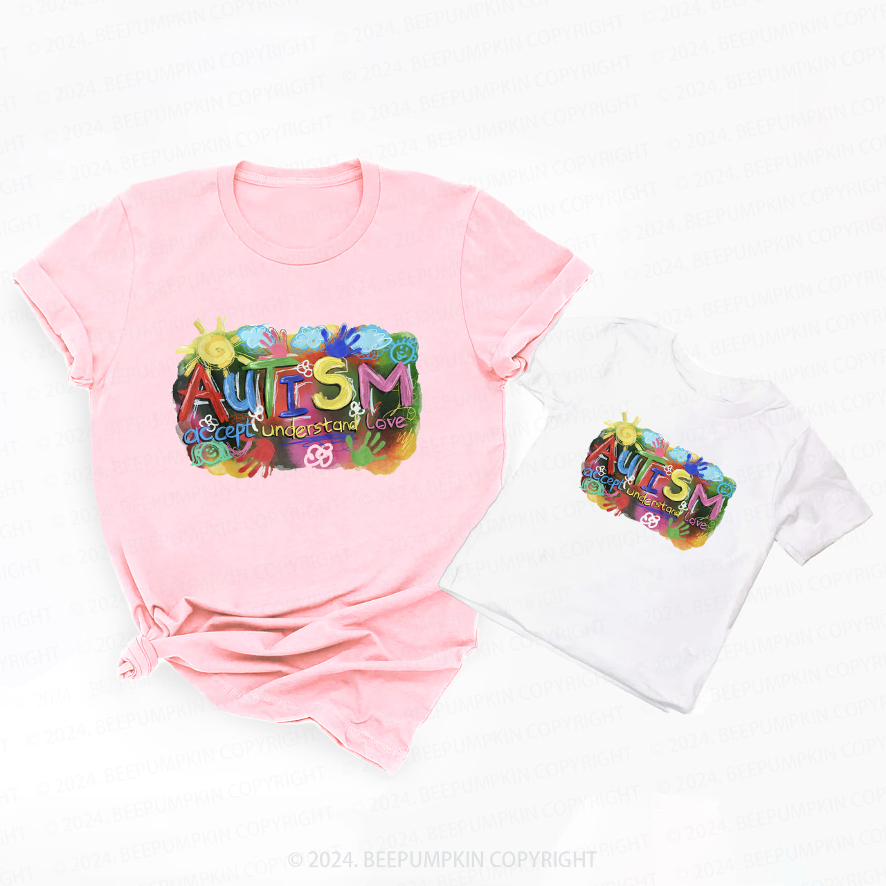 Autism Accept Understand Love Daddy And Me Matching Shirt