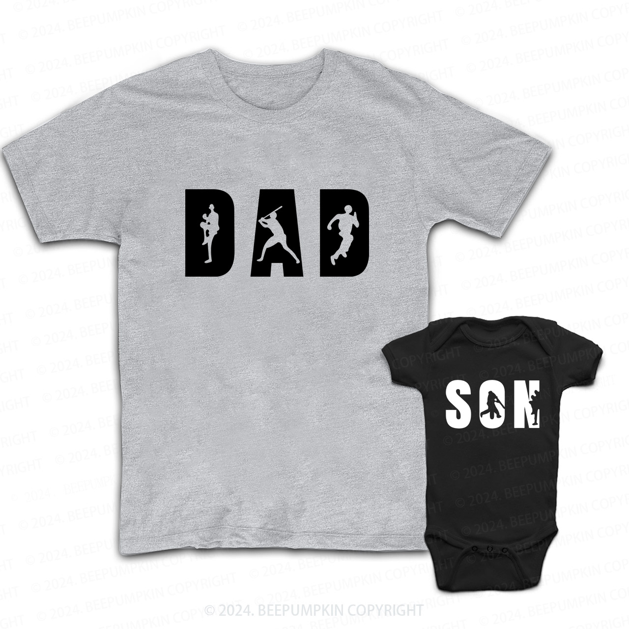 Baseball Dad And Son Daddy And Me Matching Shirt