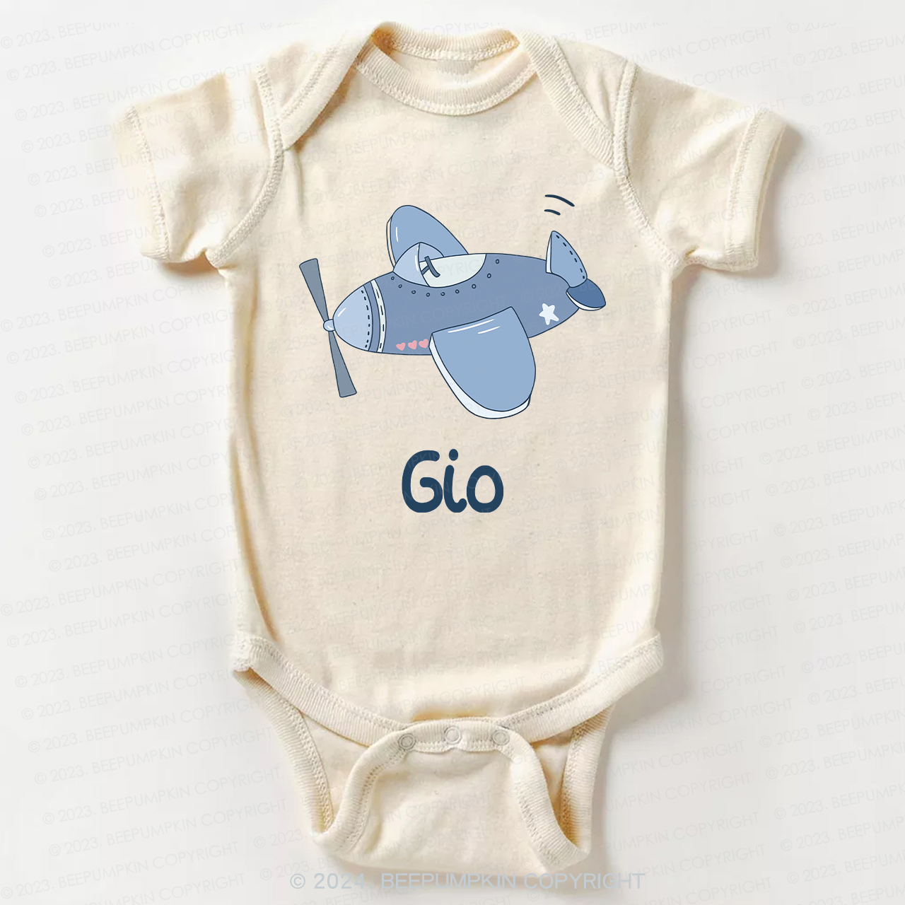 Personalized Plane Name Bodysuit For Baby 
