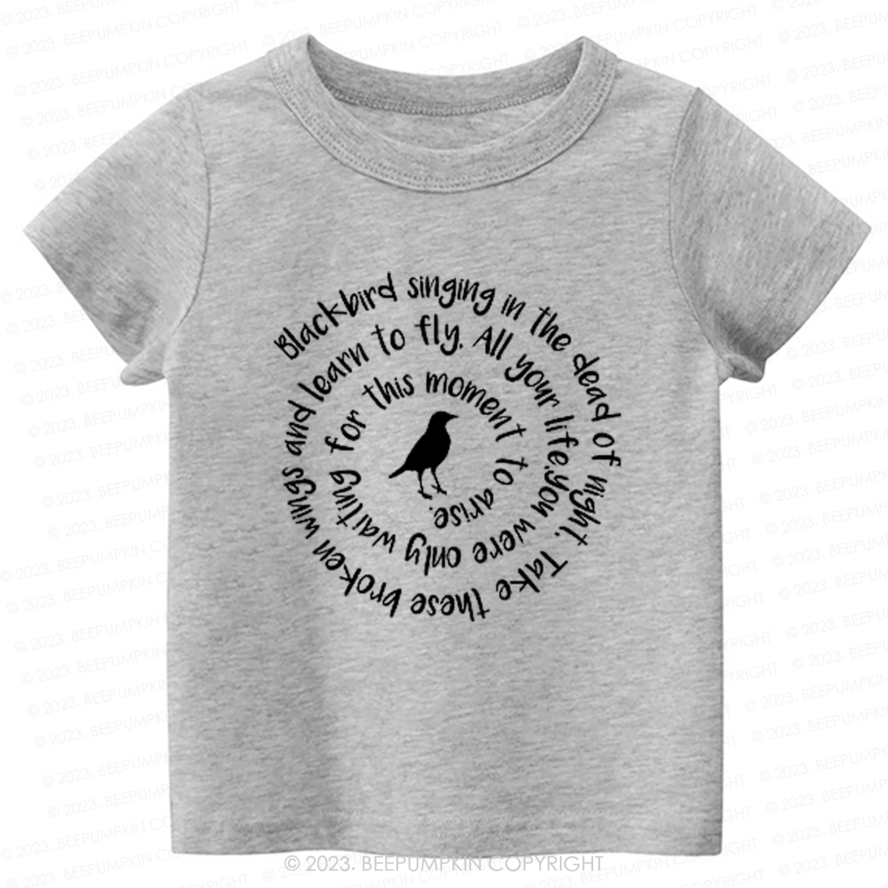 Blackbird Singing In The Dead Of Night Kids Shirt
