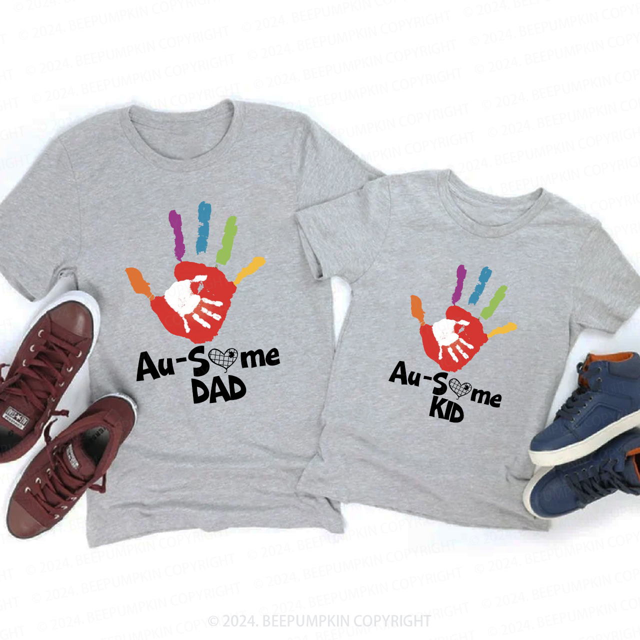 Au-Some utism Daddy And Me Matching Shirt