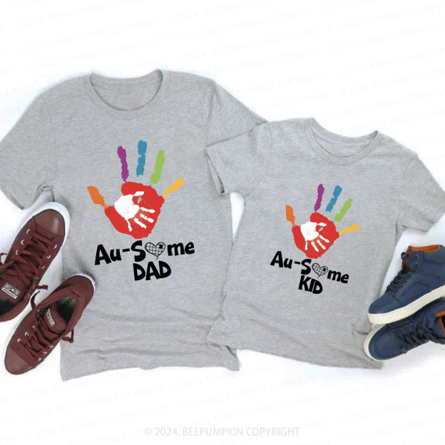 Au-Some utism Daddy And Me Matching Shirt
