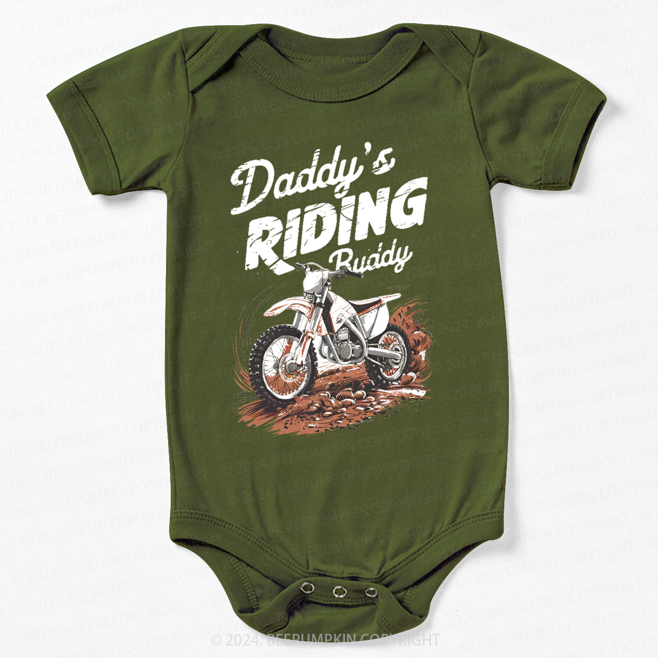 Retro Dirt Bike Bodysuit For Baby 7