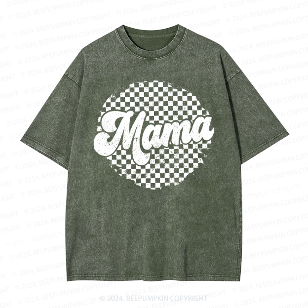 New Checkered Mama Washed T-Shirts 