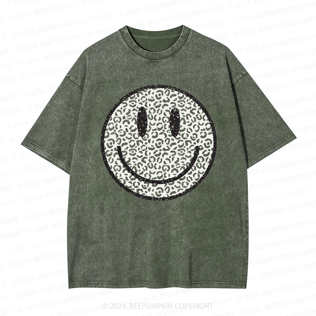  Happy Face Mama Washed Tees