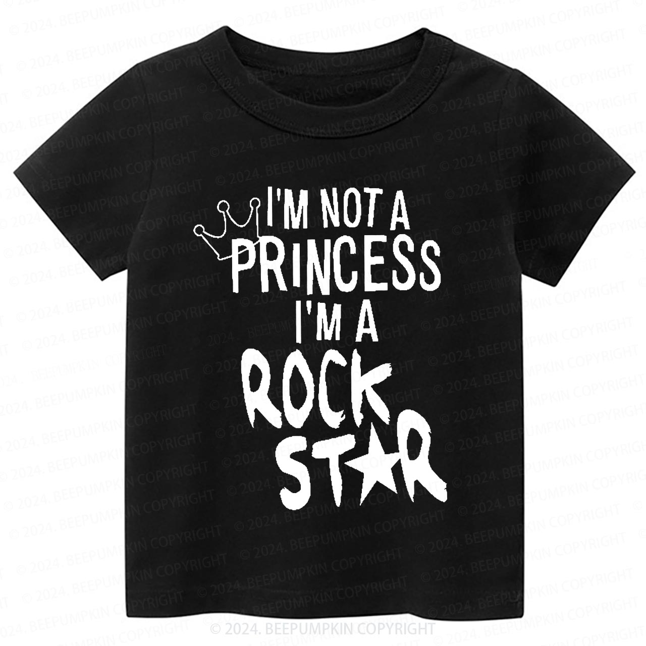 I'm Not A Princess I'm A Rock Star Toddler&Kids Tees 8