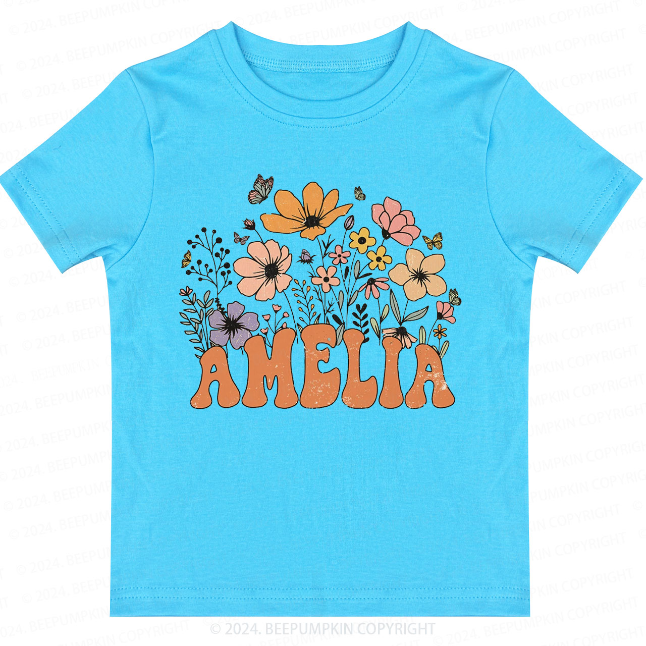 Personalized Girl Toddler&Kids Tees 