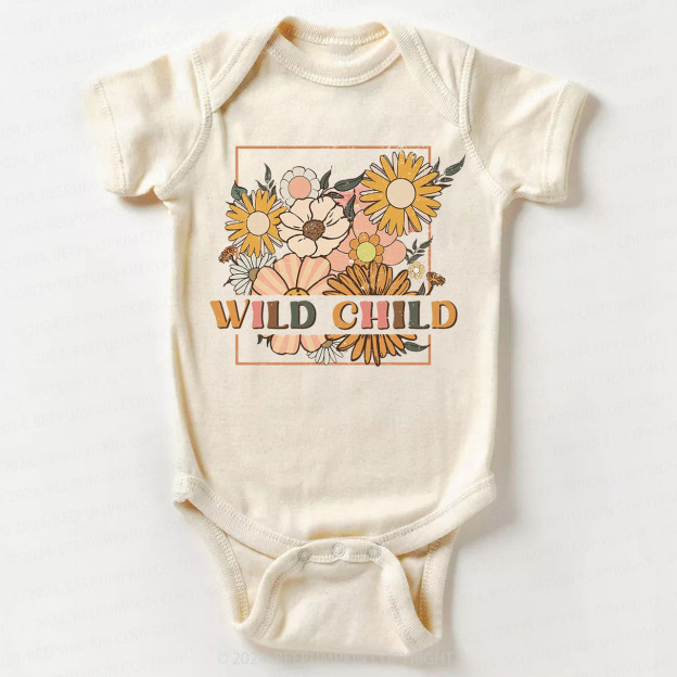 Retro Wild Child Bodysuit For Baby 