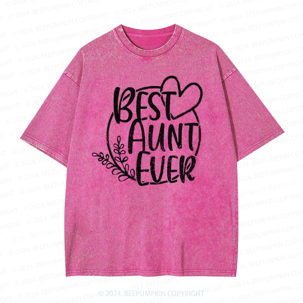 Best Aunt Ever Aunt Washed Tees