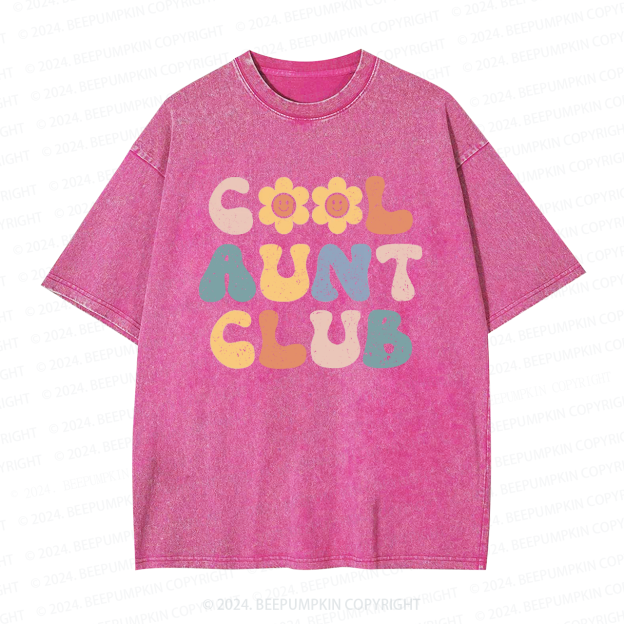Cool Aunt Club Auntie Washed Tees