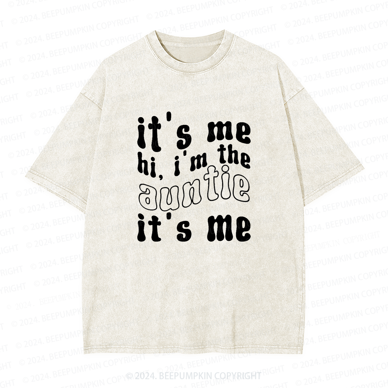 It's Me Hi  I’m The Aunt Auntie Washed Tees