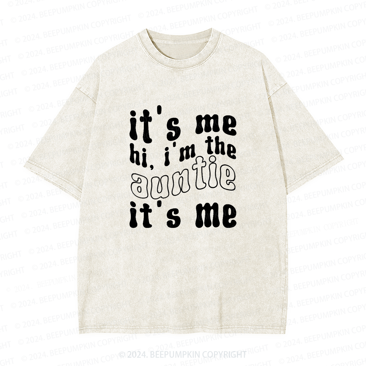It's Me Hi  I’m The Aunt Auntie Washed Tees
