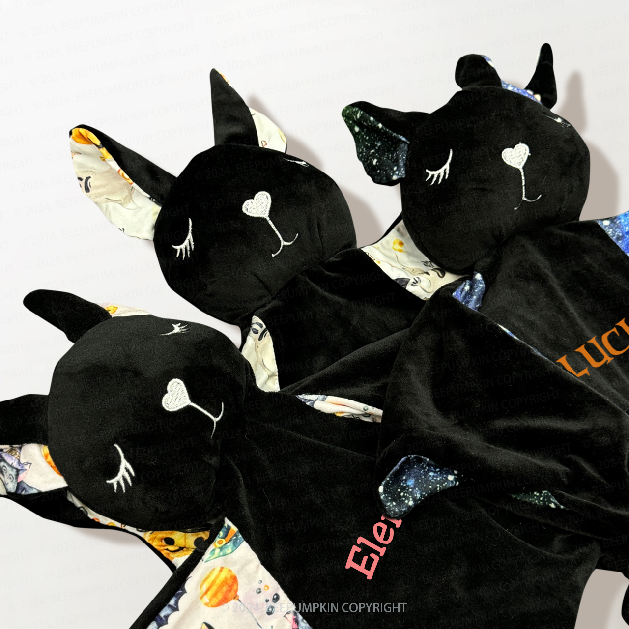 Personalized Halloween Baby Bat Security Blanket