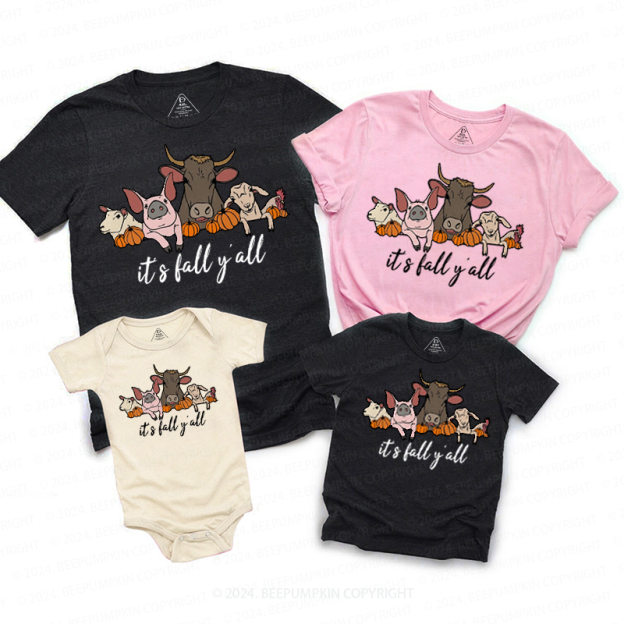  It's Fall Y'all Halloween Family Matching Shirts